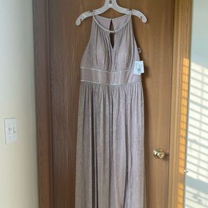 Beautiful Metallic Glitter Knit Dress with a Slit